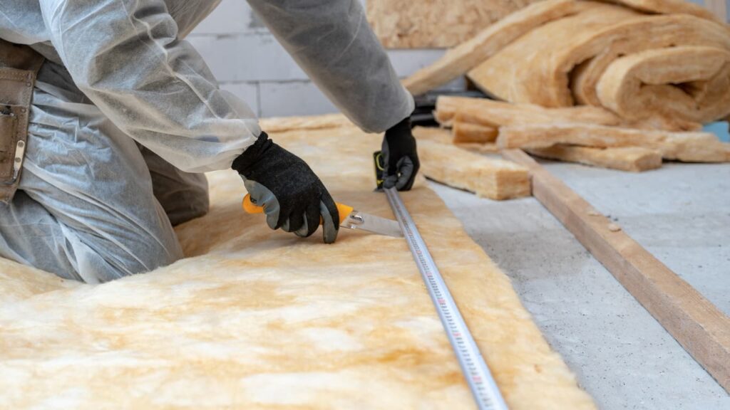 Person Cutting Insulation